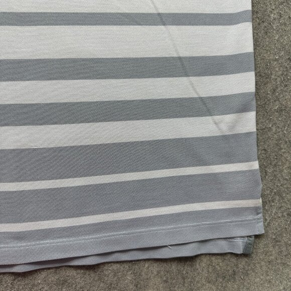 Greyson Polo Shirt Men L Blue Striped Golf Performance Stretch - Picture 5 of 13